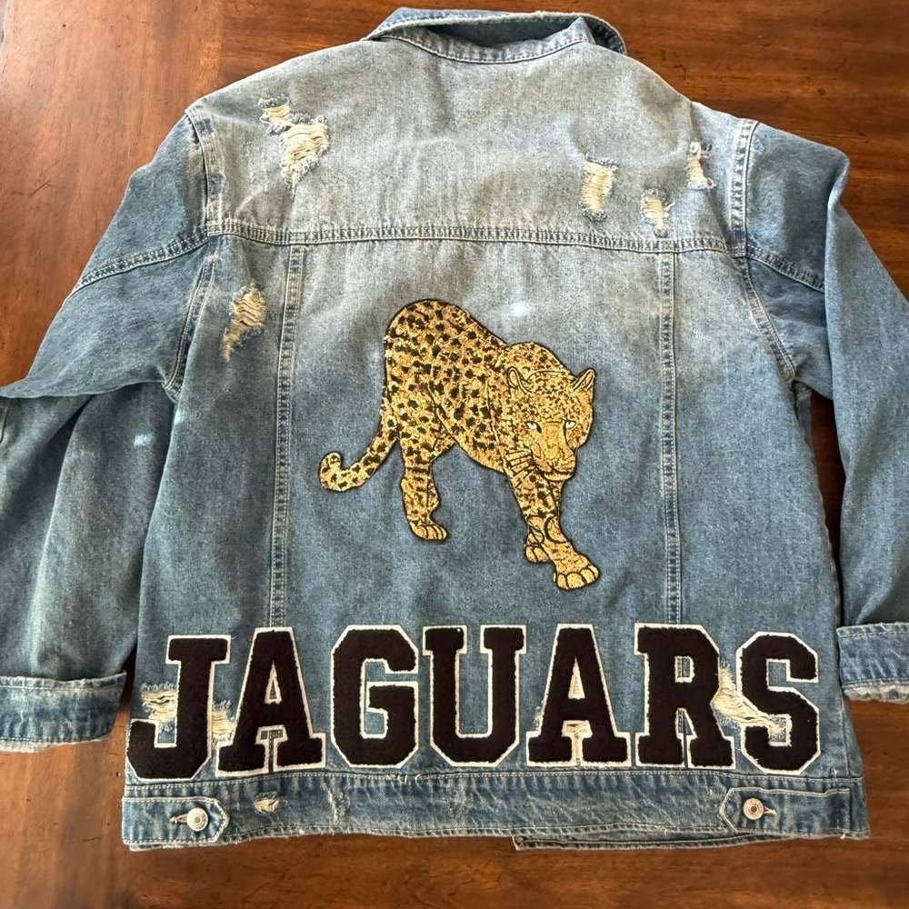 Jaguars denim jacket boutique